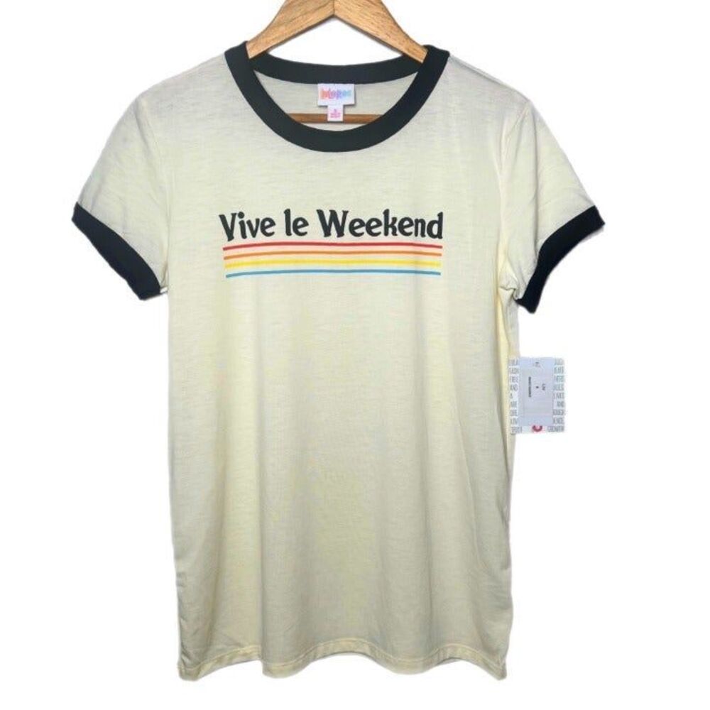 Small - Vive Le Weekend 70's graphic t-shirt, Liv LuLaRoe